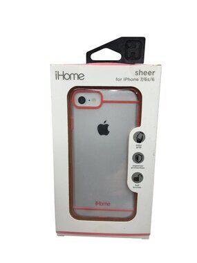 Ihome Sheer Clear Case With Red Accents For iPhone 8/7/6s/6